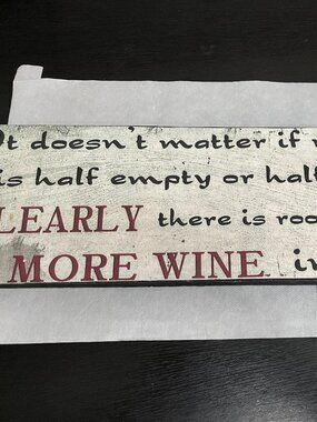 Wooden Wine Sign